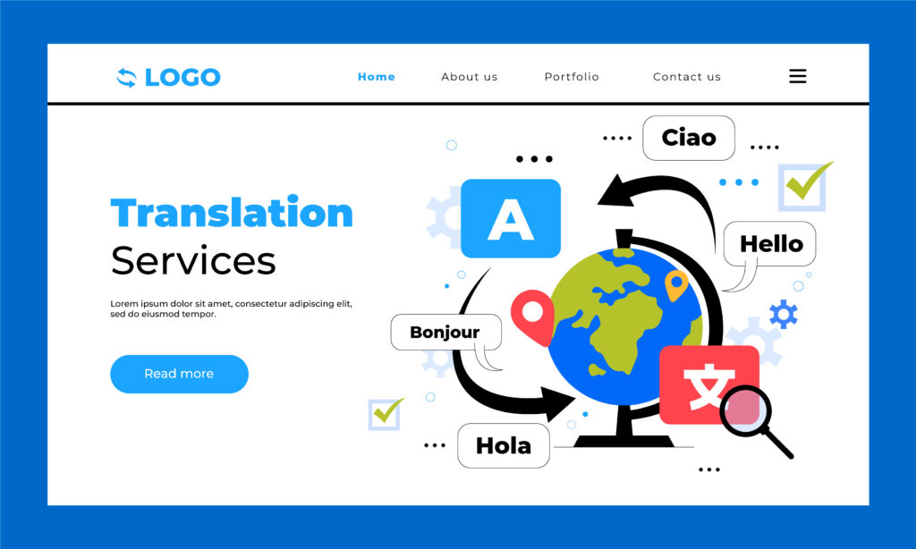 "Multilingual website design for global audience"