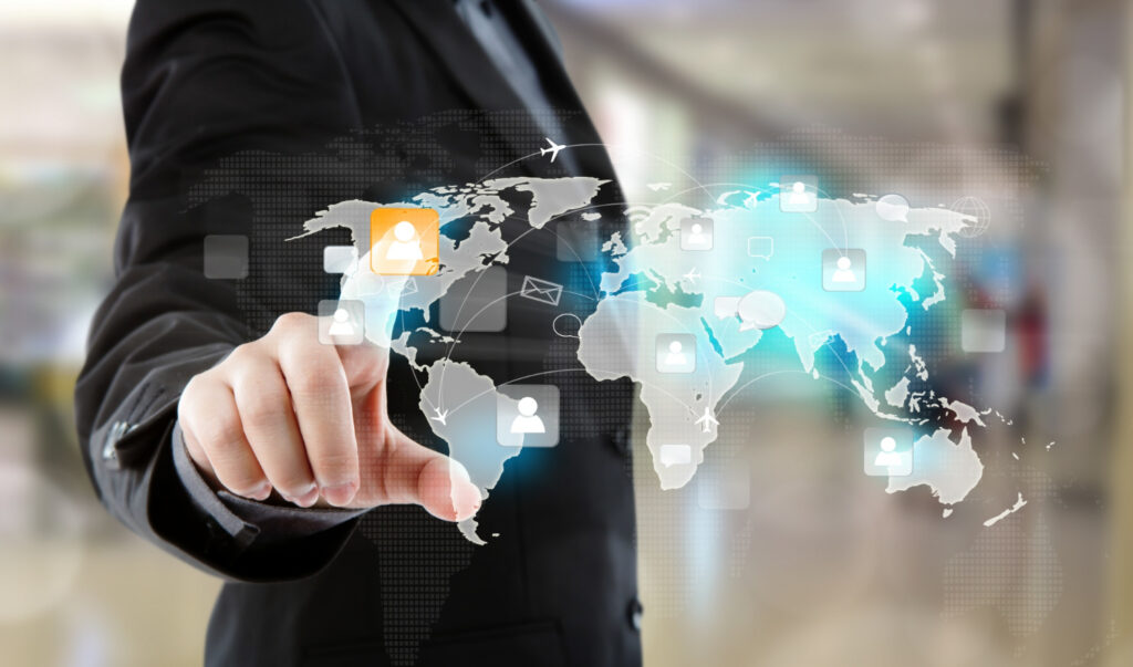 "Marketing research team analyzing international market trends"