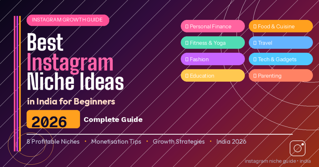 Explore the top Instagram niche ideas in India for 2026. From personal finance to travel, discover 8 profitable niches perfect for beginners to grow and earn.